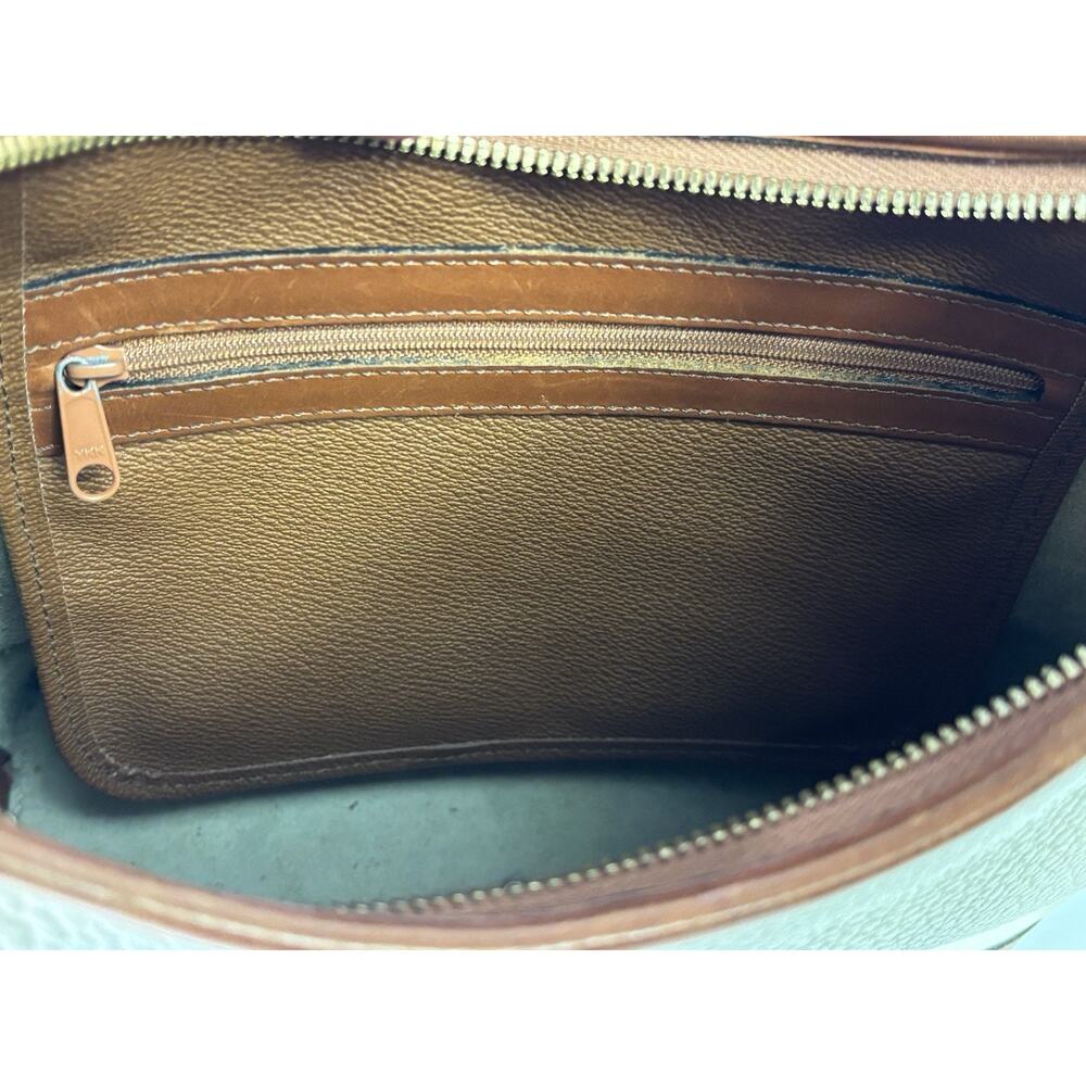 Dooney & Bourke Ivory Pebbled Leather Zipper Shoulder Bag - Picture 12 of 16